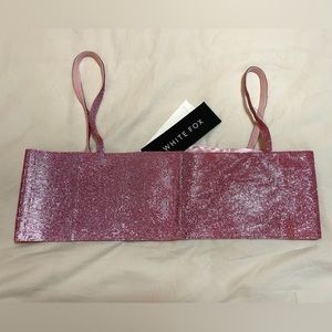 Pink Rhinestone top with clasp back